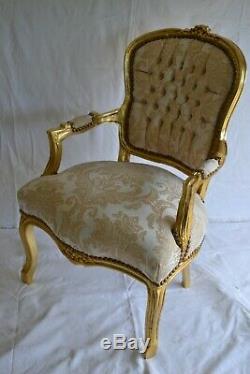 Louis XV Arm Chair French Style Chair Vintage Furniture Gold