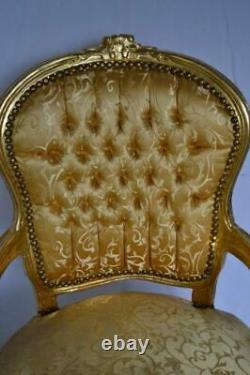 Louis XV Arm Chair French Style Chair Vintage Furniture Gold Armchair