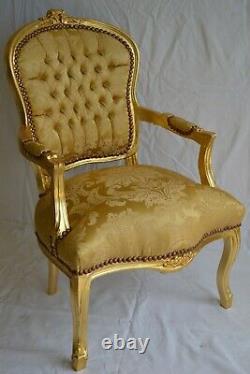 Louis XV Arm Chair French Style Chair Vintage Furniture Gold New Model