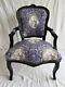 Louis Xv Arm Chair French Style Chair Vintage Furniture Purple