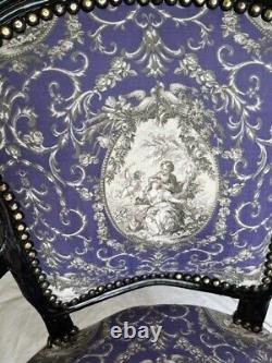 Louis XV Arm Chair French Style Chair Vintage Furniture Purple