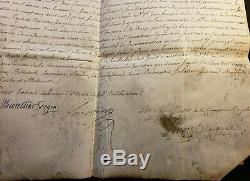 Louis XV Lot Of Signed Documents On Parchment Connected With A Superb Seal 1773