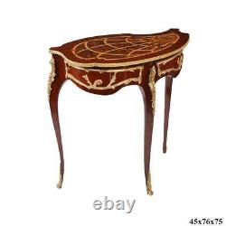 Louis XV Reproduction Marquetry French Occasional Kidney Side Table Bijouterie