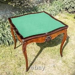 Louis XV Rococo French Rosewood Console / Foldover Games Table C1850