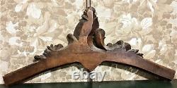 Louis XV flower scroll carving pediment Antique french architectural salvage 30