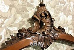 Louis XV flower shell wood carving pediment Antique french architectural salvage