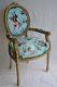 Louis Xvi Arm Chair French Style Chair Vintage Furniture Blue