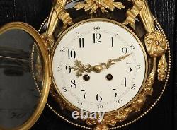 Louis XVI Ormolu and Bronze Antique French Cartel Wall Clock