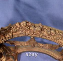 Louis XVI Style French Antique Gilt Bronze Andirons/Fireplace Chenet with Lions