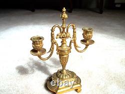 Louis XVI pr. Gilded bronze candle holders Period pieces. Price is for pair