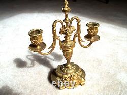 Louis XVI pr. Gilded bronze candle holders Period pieces. Price is for pair