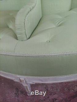 Louis XVI style Fabulous painted & upholstered Round Settee