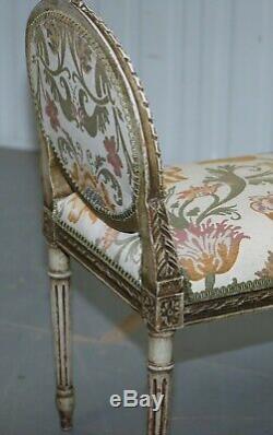 Lovely French Louis XVI Style Renaissance Revival Hand Painted Window Seat Bench