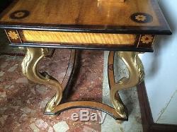 Magnificent Antique French Louis XVI Style Marquetry Console Table Satinwood