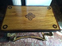 Magnificent Antique French Louis XVI Style Marquetry Console Table Satinwood