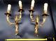 Massive Pair Of French Bronze Wall Lamps Sconces Louis Xv Style