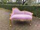 New French Louis Xvi Style Bench Settee In Pink