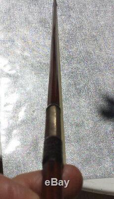 Nice antique french Violin Bow By Louis Morizot Frères Nickel Mounted
