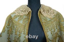 ORIGINAL 18TH CENTURY 1750's LOUIS XV FRENCH EMBROIDERED LADIE'S CAPELET / CAPE