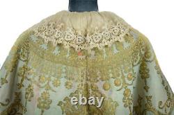 ORIGINAL 18TH CENTURY 1750's LOUIS XV FRENCH EMBROIDERED LADIE'S CAPELET / CAPE