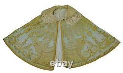 ORIGINAL 18TH CENTURY 1750's LOUIS XV FRENCH EMBROIDERED LADIE'S CAPELET / CAPE