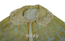 ORIGINAL 18TH CENTURY 1750's LOUIS XV FRENCH EMBROIDERED LADIE'S CAPELET / CAPE