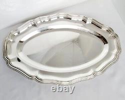 Odiot Antique French Sterling Silver Tray Serving Platter Dish Louis XV