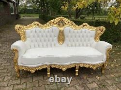 Old French Louis XVI Baroque Sofa + 4 Chairs Worldwide Shipping