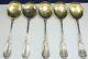 Olier & Caron French Antique Louis Xvi Sterling Silver S/5 Boullion /soup Spoons