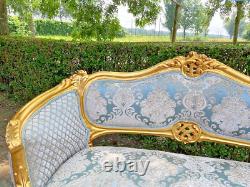 Opulent Antique French Louis XVI Corbeille Sofa Early 1900s