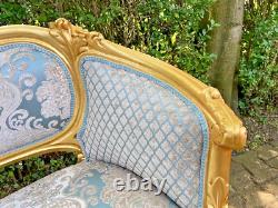 Opulent Antique French Louis XVI Corbeille Sofa Early 1900s