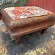 Outstanding Early Antique French Country Footstool Colonial Primitive Louis Xi