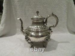 Outstanding french sterling silver large tea pot Louis XVI st Boulenger 33,5oz