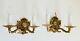 Pair 9x5.5 2-light Antique Wall Sconce Bronze Louis Chandelier Spanish French