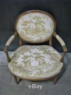 PAIR Baker / Knapp & Tubbs Louis XVI French oclassic Stye Oval Back Armchairs