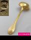 Puiforcat Elysee Antique French Sterling Silver Vermeil Gold Cream Ladle 9.76 In
