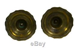 Pair Antique 19th Cen. French Louis XV Bronze Candlestick Holders (candle)