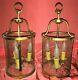 Pair Antique French Gilded Bronze Lanterns Price Cut Louis Xiv Nice Patina