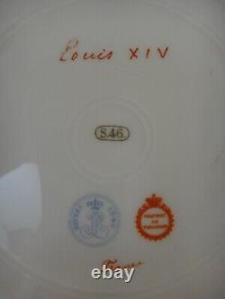 Pair Antique French Sevres 8 ¼ Por Plates with King Louis XIV & Marie Antoinette