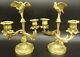 Pair Candleholders Herons Louis Xv Style Era 19th Bronze French Antique