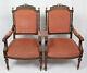 Pair French Antique Louis Xvi Finely Carved Armchairs C. 1890-1900