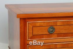 Pair French Louis Style Yew Wood Bedside Cabinets Cupboards Night Stands Tables
