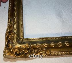 Pair Gorgeous Antique Gold Gilt Louis French Baroque Wood Frames Ea Fits 10x12