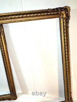 Pair Gorgeous Antique Gold Gilt Louis French Baroque Wood Frames Ea Fits 10x12