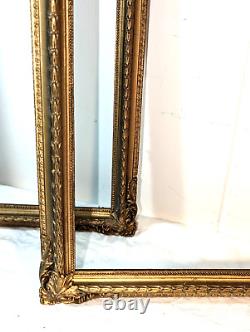 Pair Gorgeous Antique Gold Gilt Louis French Baroque Wood Frames Ea Fits 10x12