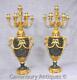 Pair Louis Xvi Candelabras Marble Urns Gilt Ormolu Candles French