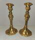 Pair Of 18th Century French Louis Xv Style Bronze 10 Heavy Candlesticks