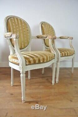 Pair Of 19th Century Antique French Louis XVI Style Chairs