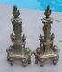 Pair Of Antique Ornate French Brass/bronze Andirons/firedogs