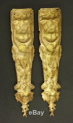 Pair Of Falls Ornaments, Bacchus, Louis XVI Style Bronze French Antique